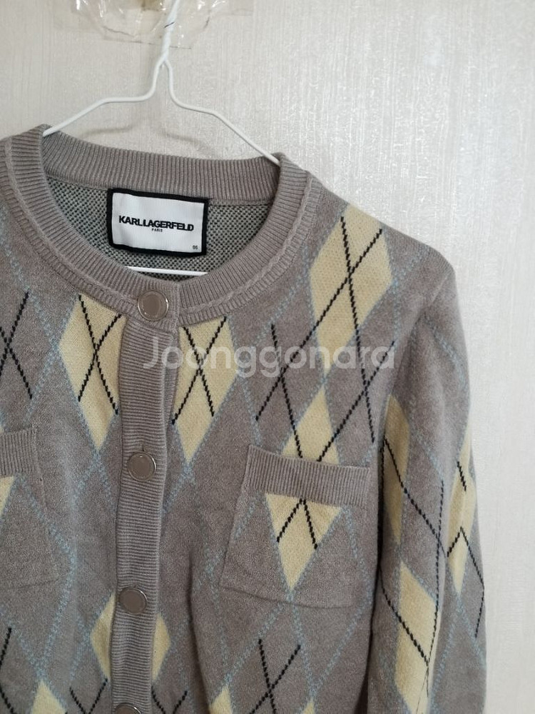 여성 칼라거펠트 가디건 (새상품.스판박시95-100)--1