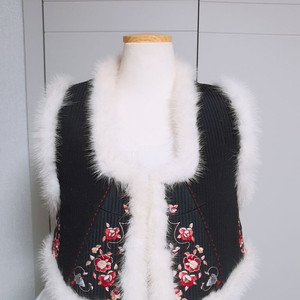 여성한복 밍크 털배자