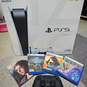 PS5 디스크에디션(패드2개)겜4장 일괄팝니다