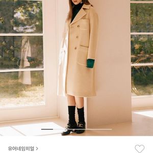 유어네임히얼 유네미 정성이 코트 버터