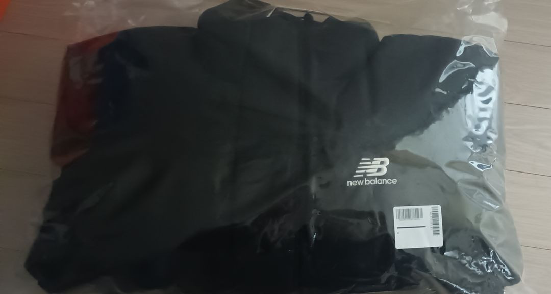 뉴발란스 uni 구스다운 숏패딩 블랙95 새상품 운포--1