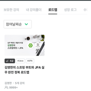 김영한 JPA 로드맵