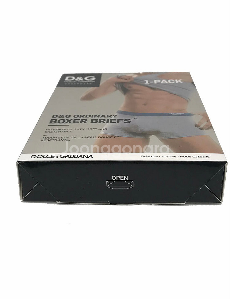 D&G 남자 새언더웨어L 속옷 3팩(블랙2 그레이 1)--2