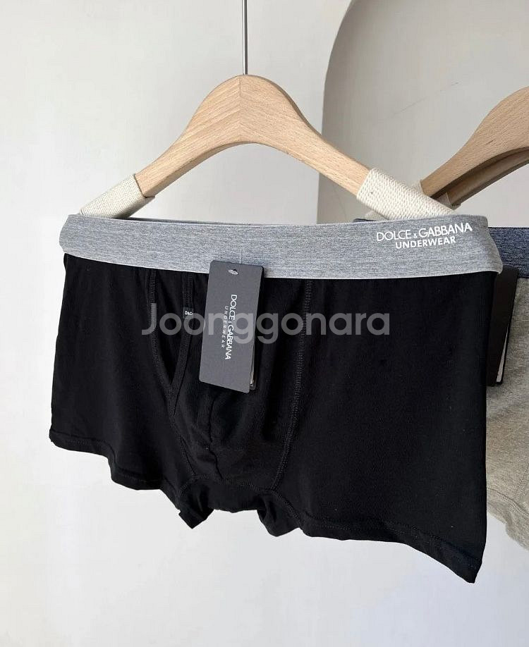 D&G 남자 새언더웨어L 속옷 3팩(블랙2 그레이 1)--5