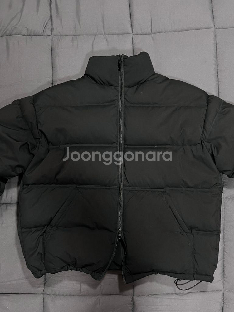 (M) 라퍼지스토어 덕다운 미니멀 푸퍼 숏패딩--1