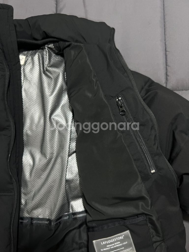 (M) 라퍼지스토어 덕다운 미니멀 푸퍼 숏패딩--5