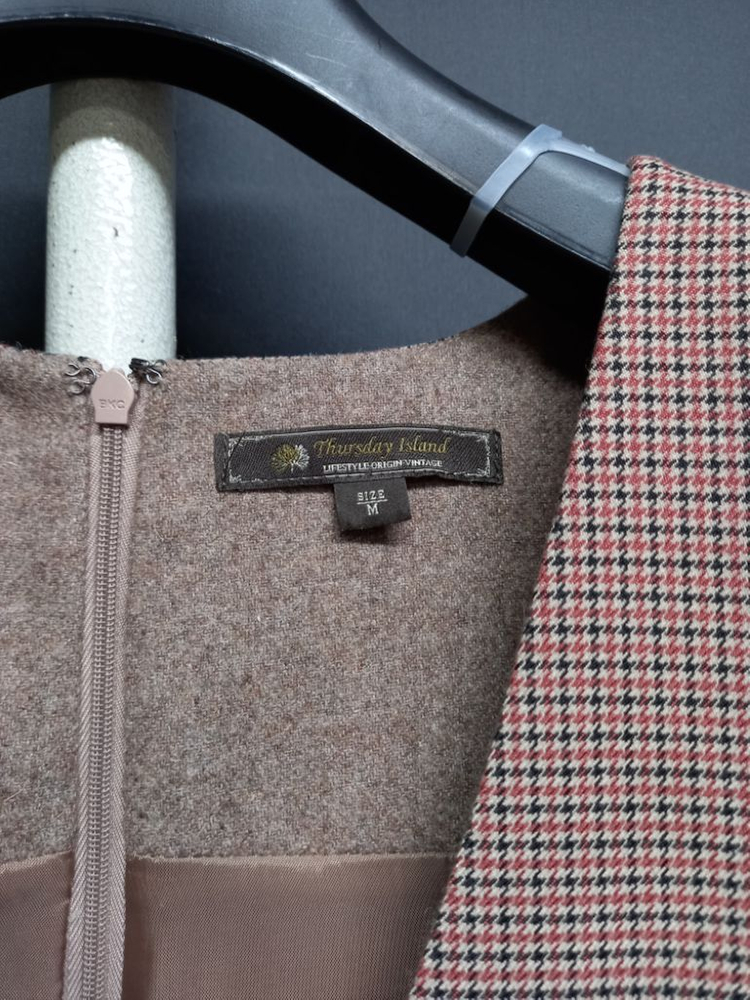 새 써스데이아일랜드 체크 춘추동 롱 원피스 66 이미지