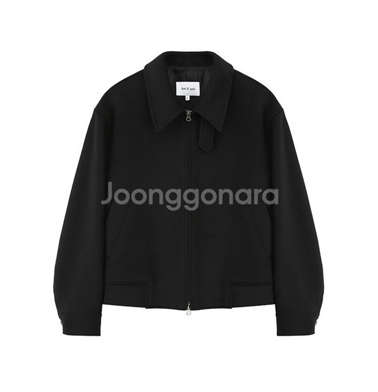 [XL] 23FW 아트이프액츠 캐시미어 블루종 블랙--0