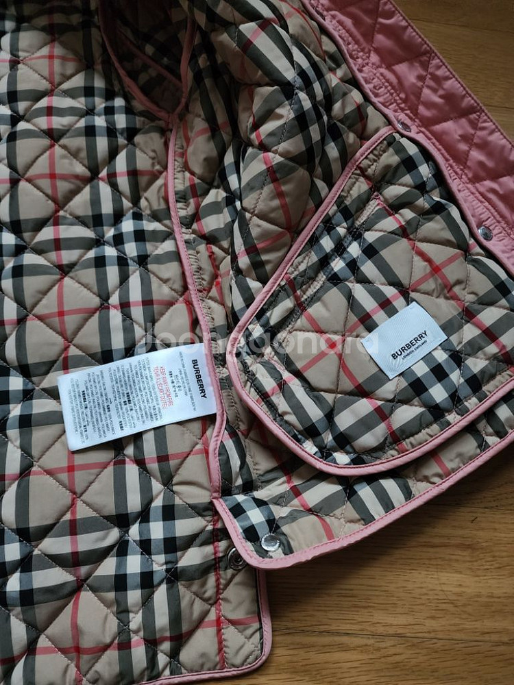 버버리키즈 퀼팅 자켓--2