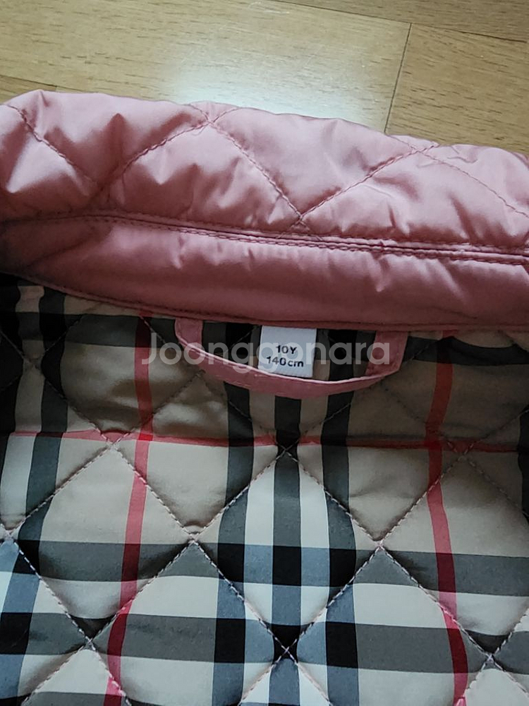 버버리키즈 퀼팅 자켓--3