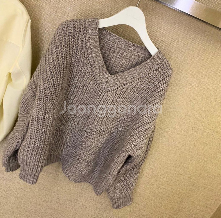 유메르 케이블 벌키 니트--1