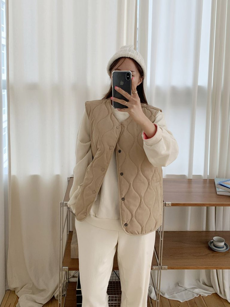 누빔조끼 새옷--1