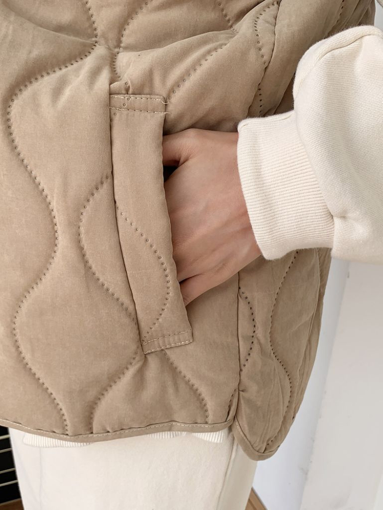 누빔조끼 새옷--2