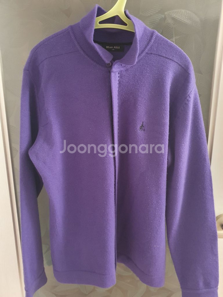 빈폴 퍼플 집업가디건--0