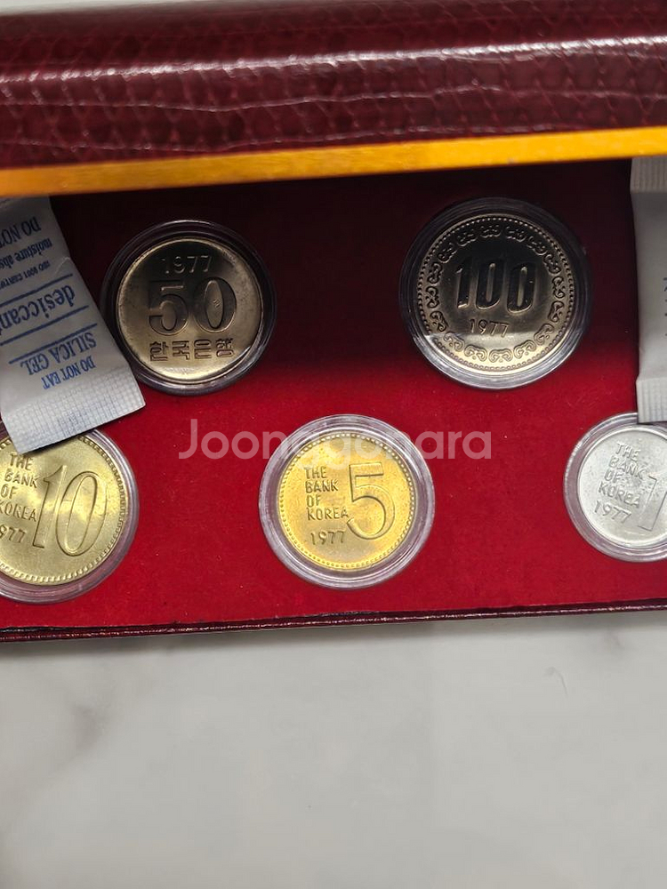 1977년100원 50원 10원 5원 1원 주화세트--4