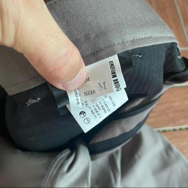 유니폼 브릿지 핀턱 와이드 슬렉스 M 30--5