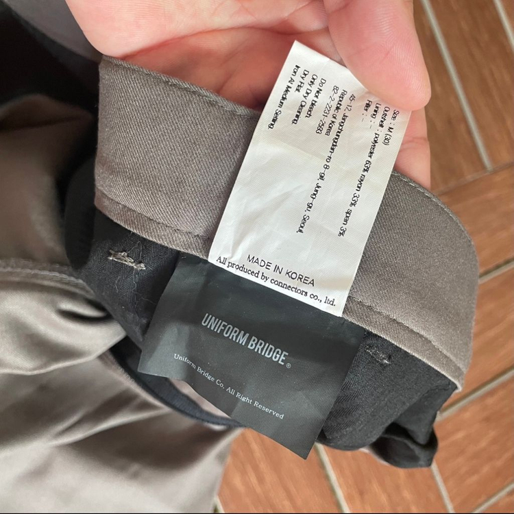 유니폼 브릿지 핀턱 와이드 슬렉스 M 30--7