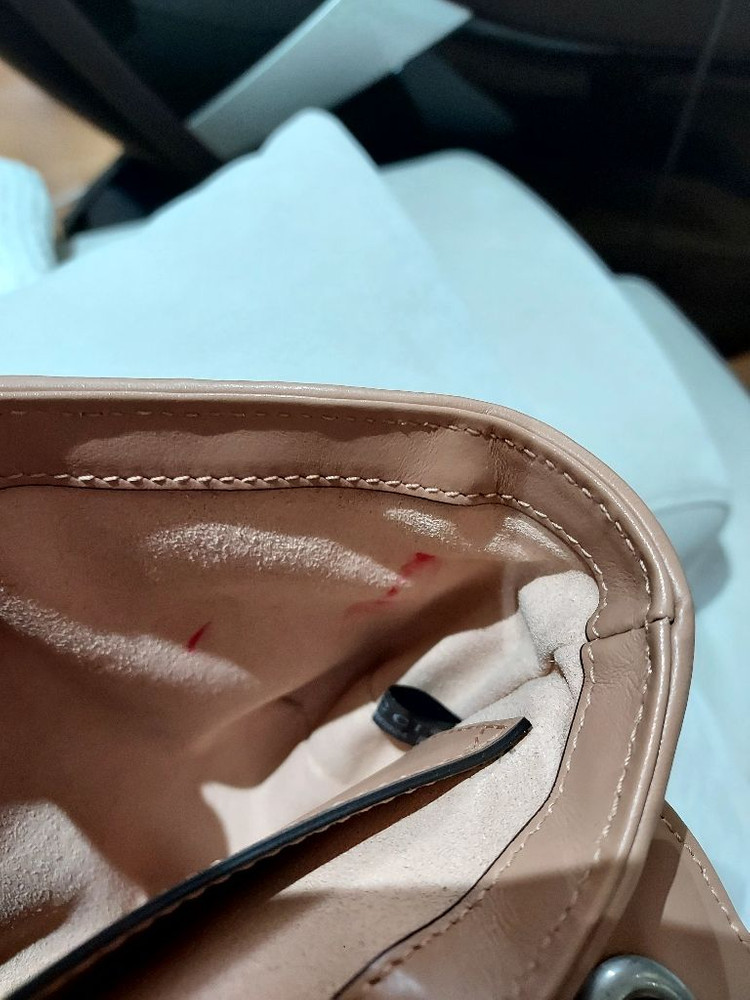 구찌 여성숄더백 GG 마몬트 미니숄더백 로즈베이지 이미지