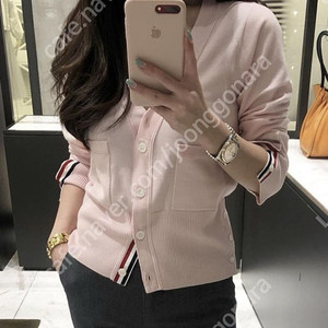 톰브라운 여성가디건 핑크