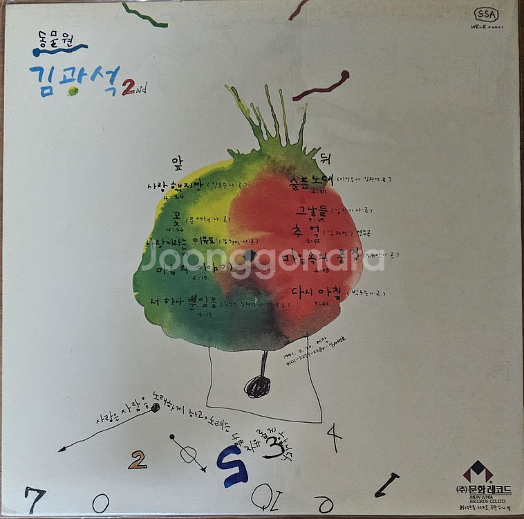 김광석 2집 엘피 초반(현가격에서10%할인)--1