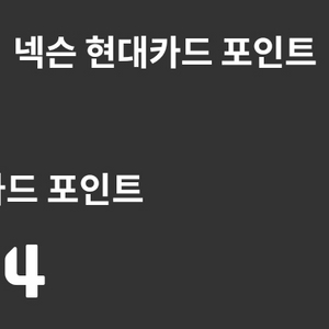 넥슨캐시 현대카드 포인트 22만3천원 19.5에 팔아요