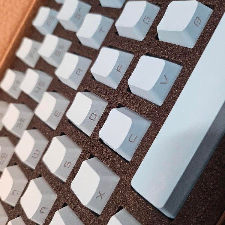 NPKC 하늘색 그라데이션 측면각인 PBT 키캡 이미지