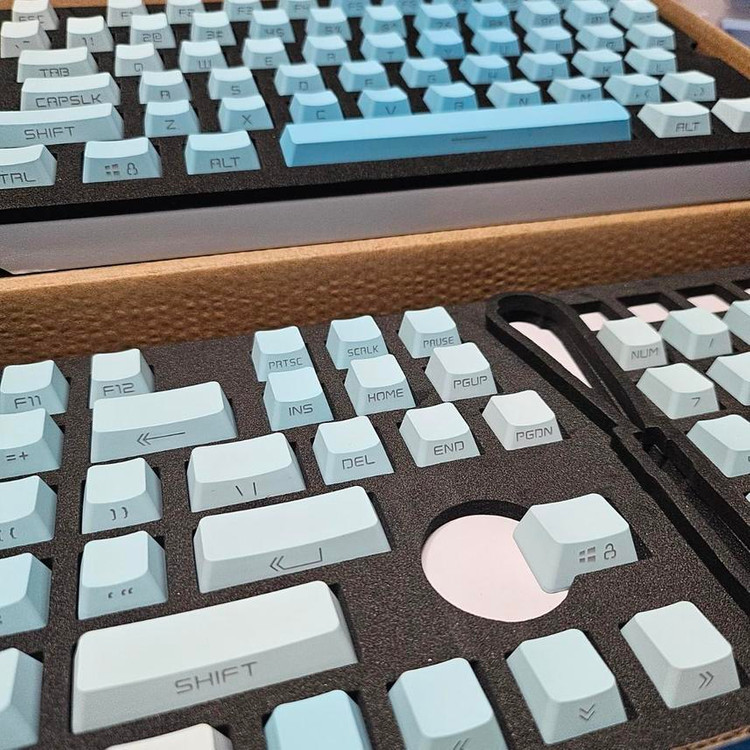NPKC 하늘색 그라데이션 측면각인 PBT 키캡 이미지