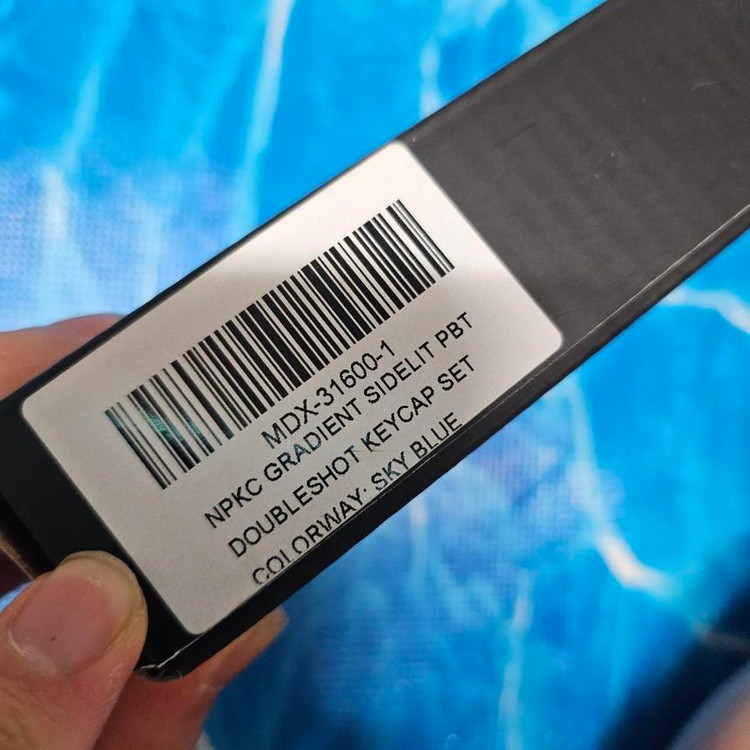 NPKC 하늘색 그라데이션 측면각인 PBT 키캡 이미지