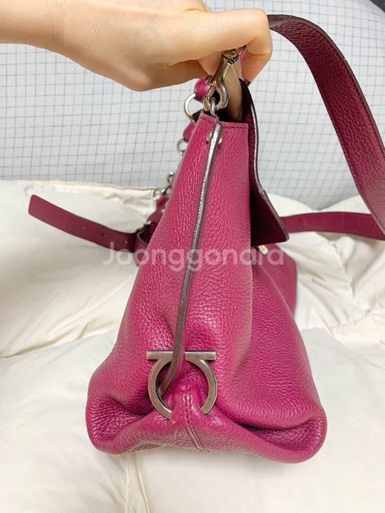 정품ㅡ페레가모 소피아 라지/천연가죽/크로스,토트--2