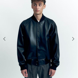 Leather Varsity Jacket (L)