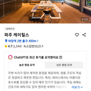 파주 야당 케이힐스 호텔 12/16 11만원