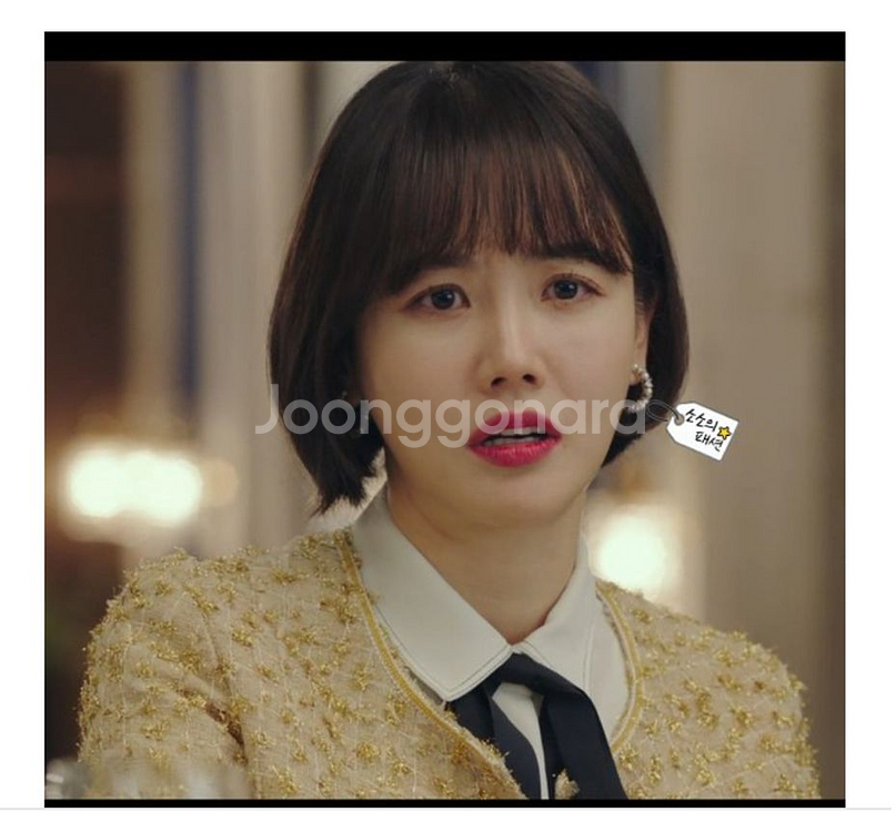 (새상품) 연말느낌! 타티아나 진주 링 귀걸이 로즈골드--3