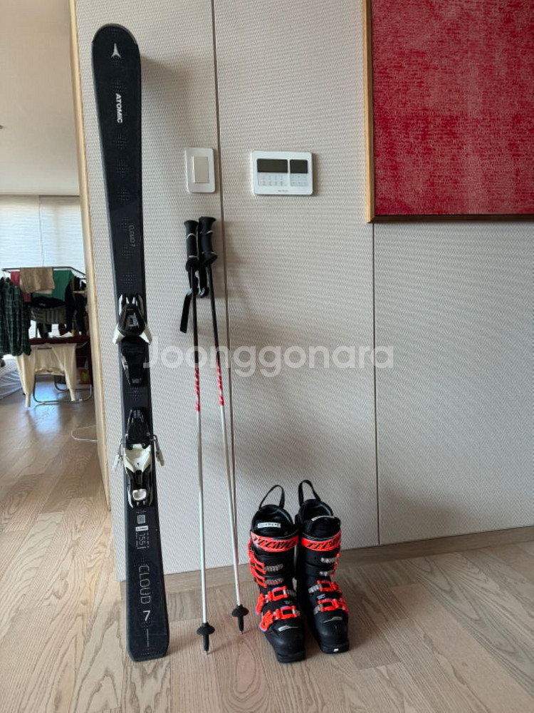 여성 스키 세트- 아토믹 클라우드 7 초급 스키--0