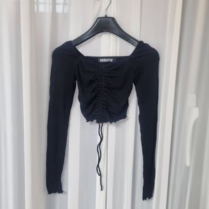 새상품) 스컬피그 셔링 크롭티 S