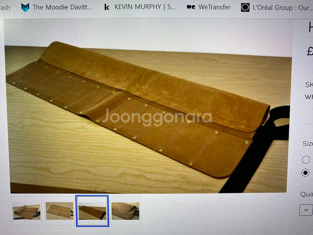 핸드메이드 스웨이드 천연가죽 끌집(12포켓)--1
