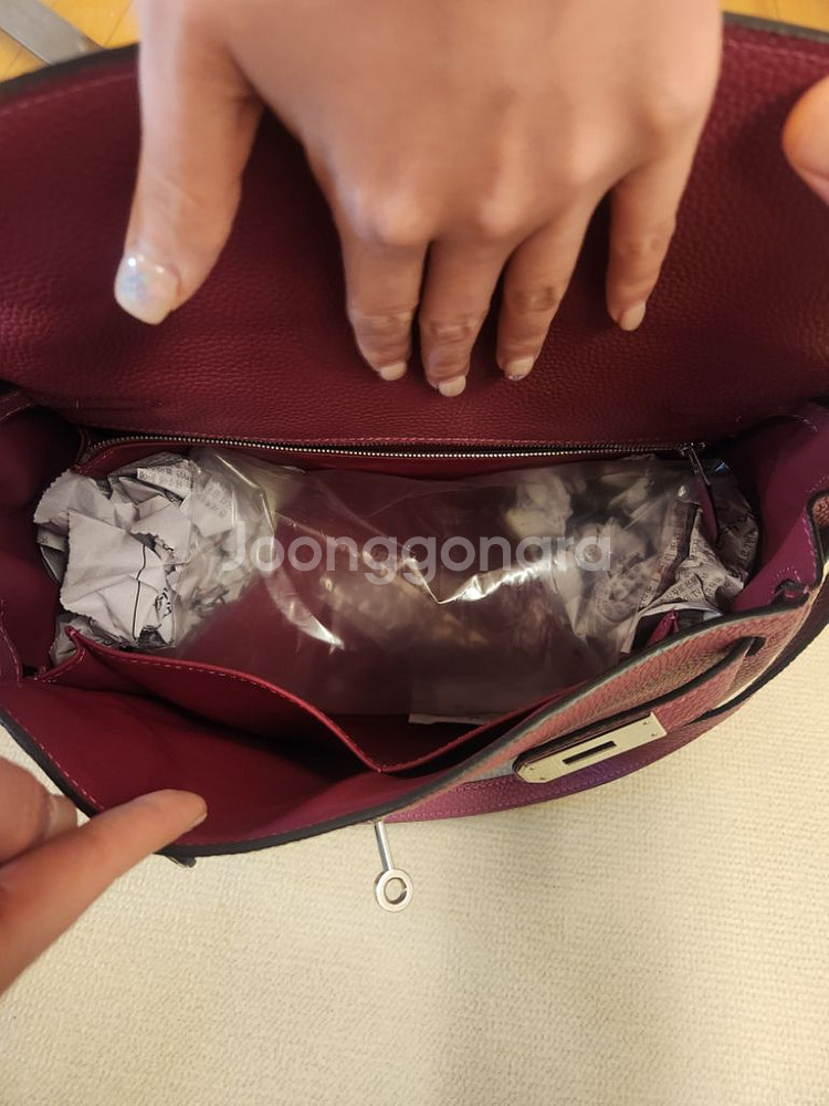 에르메스 켈리백 32사이즈 토스카색상 올수공 토고가죽--6