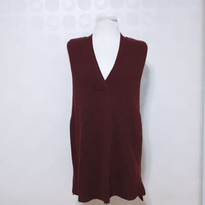 Free/브라운/롱조끼/롱니트/조끼/베스트