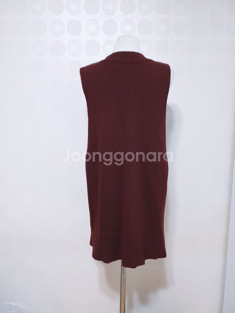 Free/브라운/롱조끼/롱니트/조끼/베스트--1