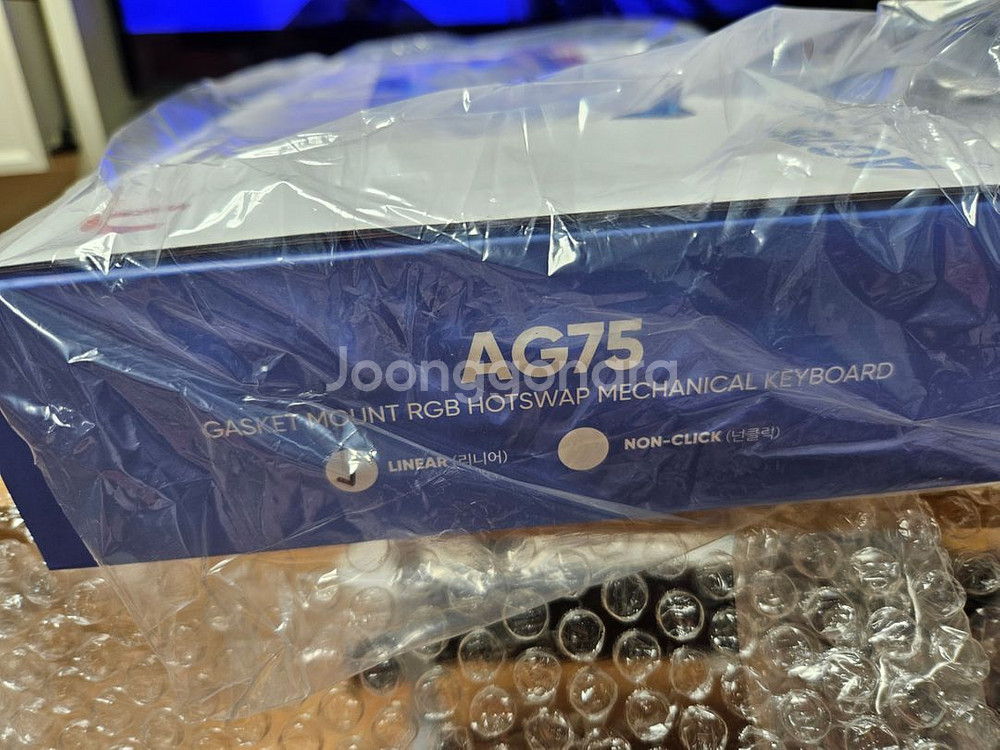 앱코 게이밍키보드 AG75 퍼플블루 적축 미개봉판매--1