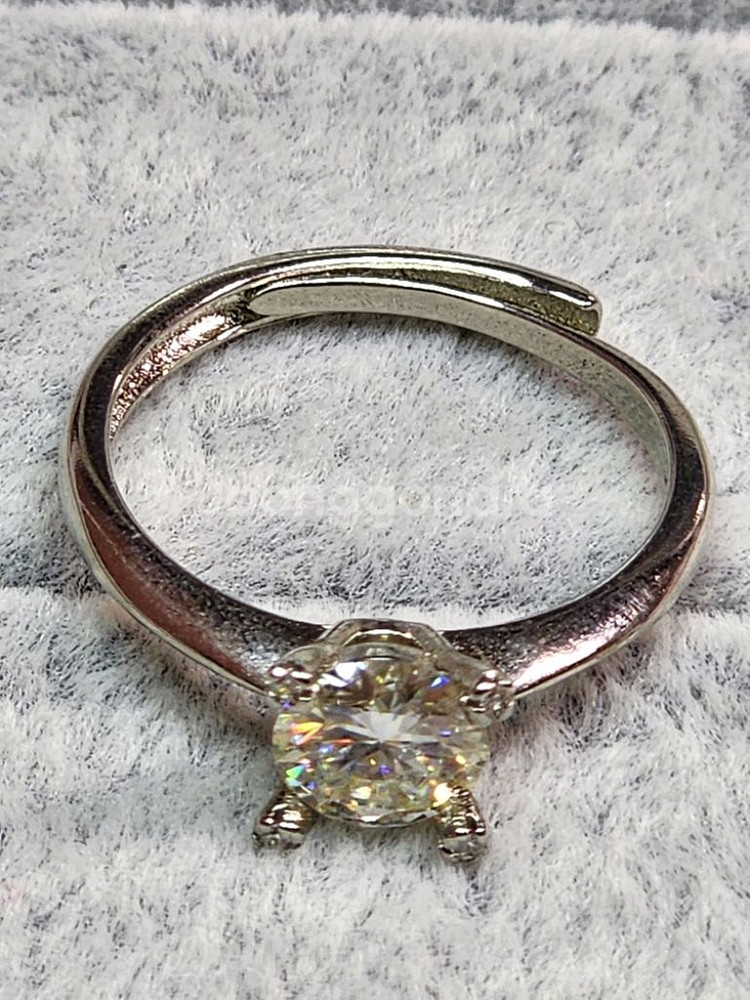 1번 특가 새제품 S925 순은 반지 모이사나이트 사각--3