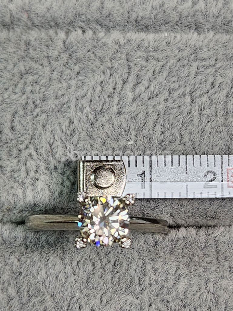 1번 특가 새제품 S925 순은 반지 모이사나이트 사각--5