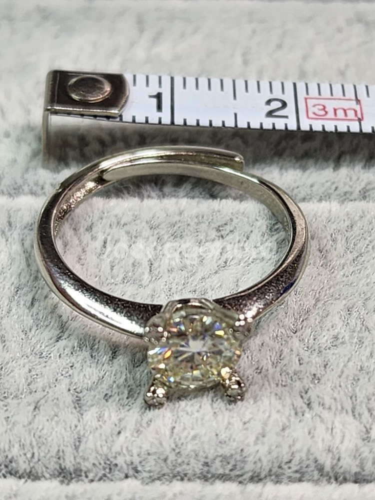 1번 특가 새제품 S925 순은 반지 모이사나이트 사각--6