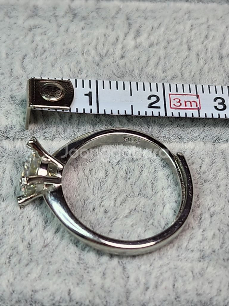 1번 특가 새제품 S925 순은 반지 모이사나이트 사각--7