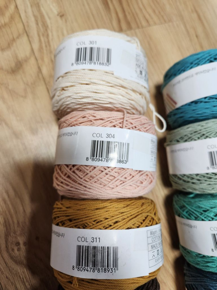 코튼필드 뜨개실 1볼.코바늘실.면사--1