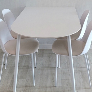 아그네스 테이블 식탁 새제품 (의자 4개포함 )