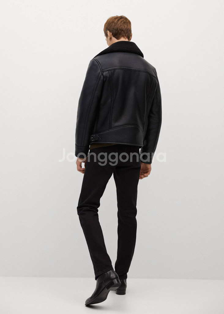 망고 에비에이터 무스탕 자켓--2