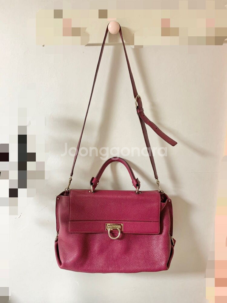 정품ㅡ페레가모 소피아 라지/천연가죽/크로스,토트--0