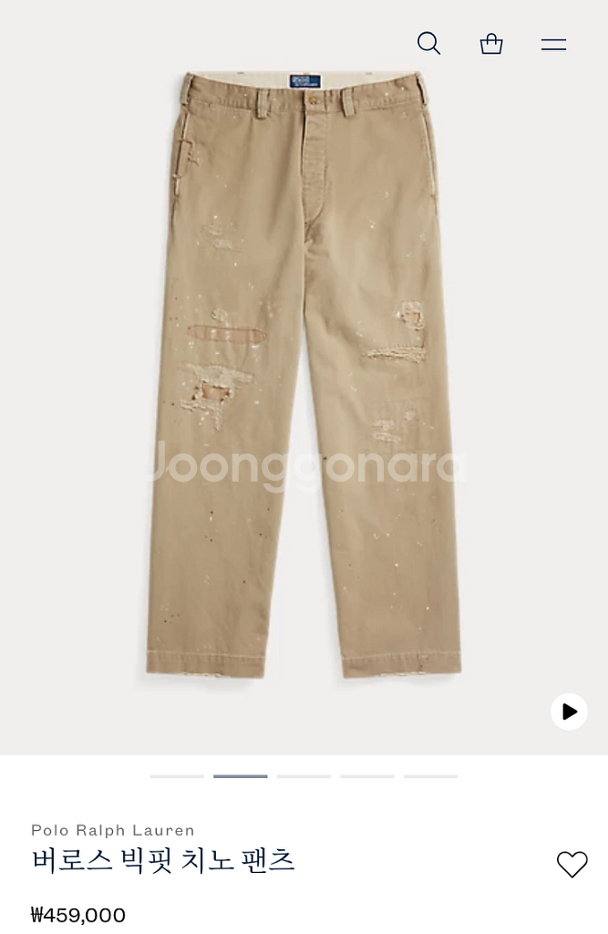 폴로 랄프로렌 버로스 빅핏 치노--1