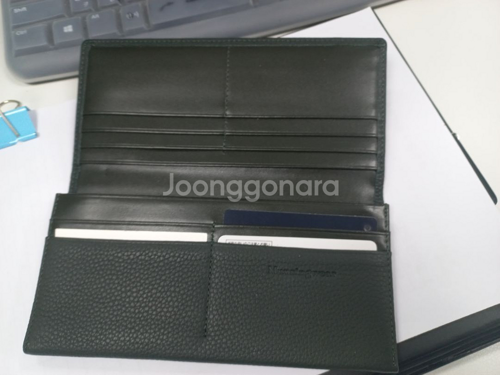 먼씽 사슴가죽 남성장지갑 새제품--2