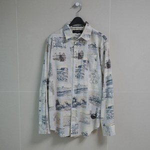 Vintage letter printing shirt